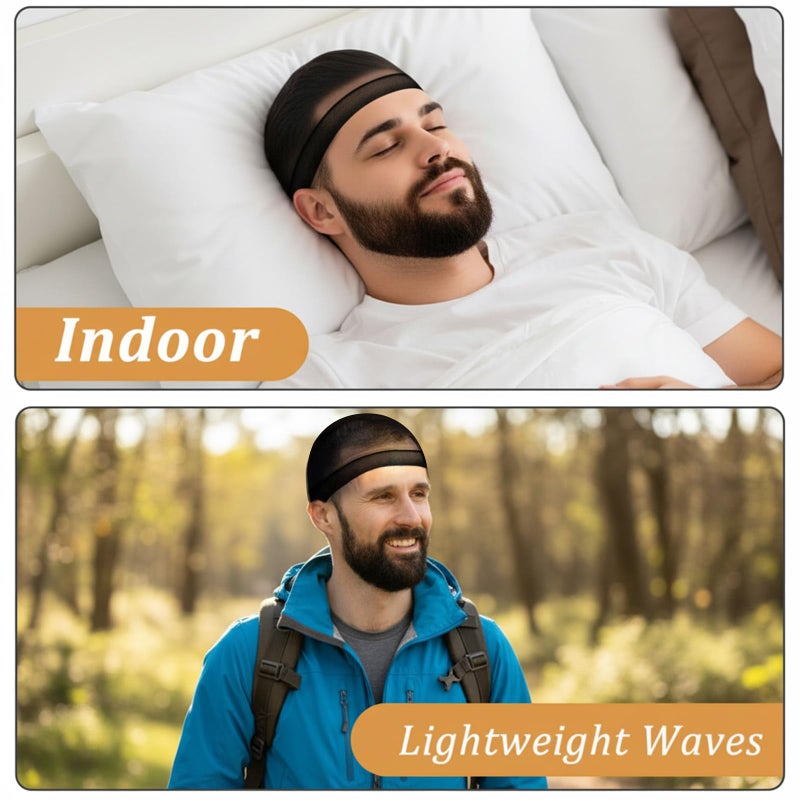 سيبا قبعة سيبا للرجال، 30 قطعة، قبعة شعر مستعار مرنة، شبكة شعر مطاطية، قبعات جوارب للرجال البالغين، مريحة وجيدة التهوية للارتداء لفترات طويلة، أسود - Image 3